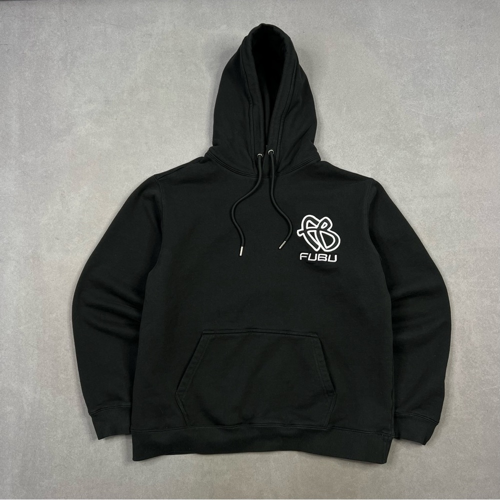 FUBU Black Men's Hoodie Y2K